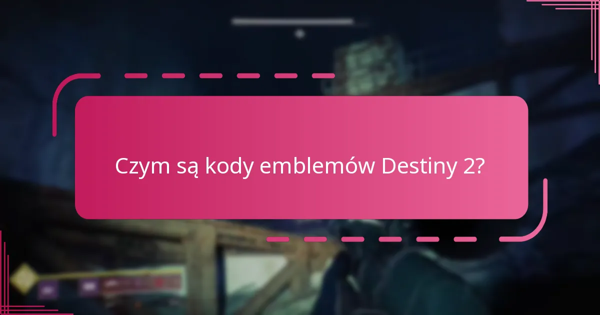 Jakie ekskluzywne wzory są dostępne dla kodów emblemów Destiny 2?