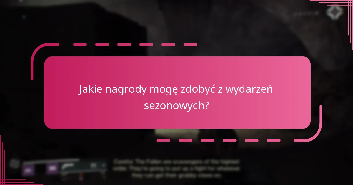 Jakie nagrody mogę zdobyć z wydarzeń sezonowych?